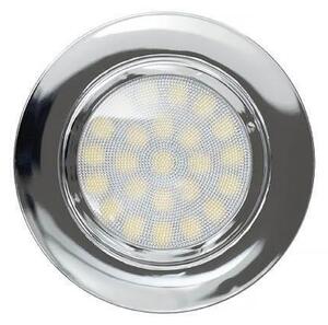 Faro da incasso LED 220V 4W IP44 foro ø56mm - 60mm Cromato Colore Bianco Naturale 4.200K