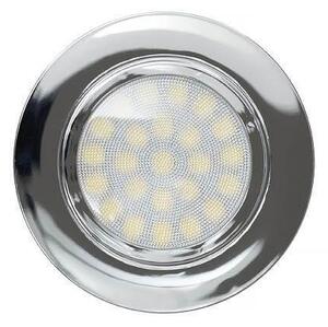Faro da incasso LED 220V 4W IP44 foro ø56mm - 60mm Cromato Colore Bianco Naturale 4.200K