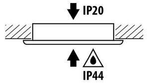 Faro da incasso LED 220V 4W IP44 foro ø56mm - 60mm Satinato Colore Bianco Naturale 4.200K