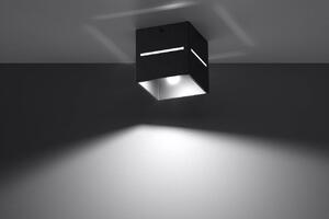 Plafoniera Quadrata da Soffitto in Alluminio LOBO G9 Nera da interno