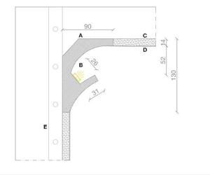 Cornice Pitturabile per Illuminazione diffusa per Strisce LED - 115m Variante Lunghezza 115 Metri