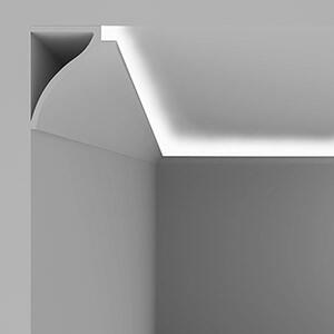 Cornice Pitturabile per illuminazione indiretta Tenda e Soffitto per Strisce LED - 2m Variante Lunghezza 2 Metri