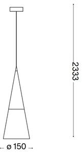Ideal Lux - Lampadario LED a sospensione con filo CONO 1xGU10/7W/230V diametro 15 cm cromo