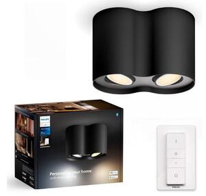 Philips - Faretto LED dimmerabile Hue PILLAR 2xGU10/4,2W/230V + +TC nero