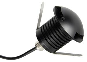 Faretto LED 3W Tridirezionale IP67 Nero - Professional Colore Bianco Caldo 2.700K