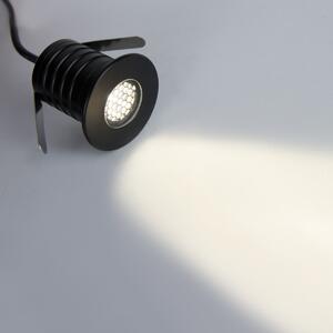 Segnapasso LED 3W IP67 Anti-Abbagliamento Nero Professional Colore Bianco Caldo 2.700K