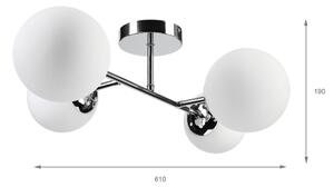 Brilagi - Plafoniera MALONY 4xE14/20W/230V cromo lucido