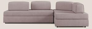 Liberty divano angolare con pouf estraibile e schienali movibili in te