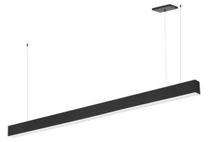 Lampada Lineare LED a Sospensione 55W 150cm nera con driver Philips