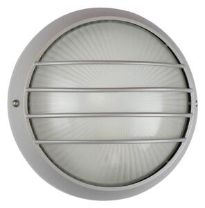 Plafoniera da Esterno E27 Grigia IP54 Ø258mm con Griglia Colore Grigio