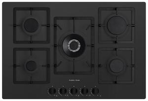 Plados Piano Cottura 5 Fuochi a Gas Larghezza 75 cm (1 Bruciatore Tripla Corona) in Microultragranit colore Nero Matt - FLAT75/26