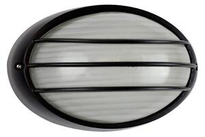 Plafoniera E27 IP54 Nera 214x142mm con Griglia Colore Nero