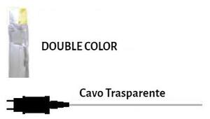 Tenda Natalizia LED 2x2m Cavo TRASPARETE IP44 DUAL WHITE Colore Double Color