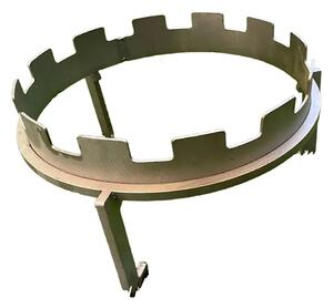 Griglia Rialzata per Barbecue per Spiedi Ø24x13,5 cm in Acciaio Inox