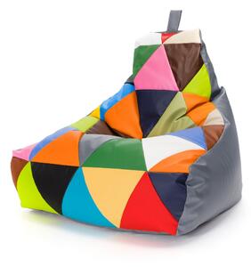 Pouf poltrona sacco seduta keiko m patchwork ecopelle