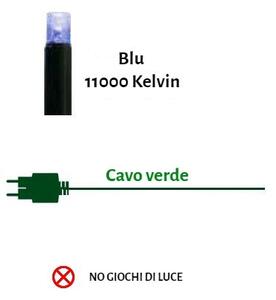 Catenaria Natalizia LED 11.6M IP65 Cavo VERDE Luce BLU Colore Blu 11000 °K