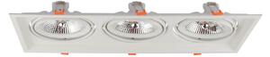 Faro da Incasso Orientabile Bianco - 3 lampade AR111 Foro 460x160mm
