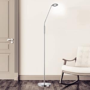 FISCHER & HONSEL Lampada da terra a LED Dent, dimmerabile, Alluminio / Grigio / Zincato, Soggiorno / Sala da pranzo, Metallo, Moderno, Lampada LED da terra
