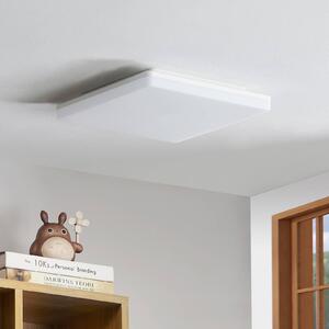 PRIOS Artin plafoniera LED, sensore, angolare, 28 cm, Bianco / Opale, Bagno, Plastica, Moderno, Plafoniera