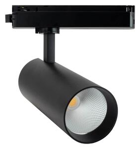 Faro LED 30W Monofase Nero 38°/60° 130lm/W CRI92 no Flickering Colore Bianco Naturale 4.000K
