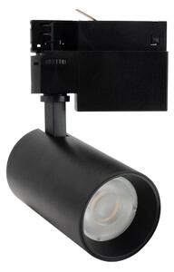 Faro LED 20W Trifase Nero 60° 120lm/W CRI92 no Flickering - BRIDGELUX LED Colore Bianco Naturale 4.000K