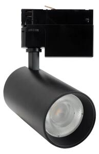 Faro LED 30W Trifase Nero 60° 120lm/W CRI92 no Flickering - BRIDGELUX LED Colore Bianco Naturale 4.000K
