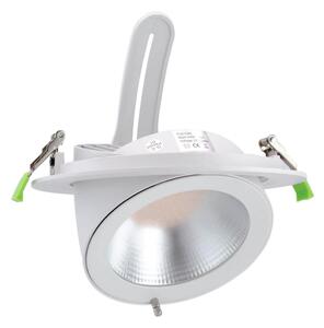 Faro LED da Incasso 44W Orientabile Rotondo Foro Ø210mm Bianco - Philips Certadrive 140lm/W Colore Bianco Naturale 4.000K