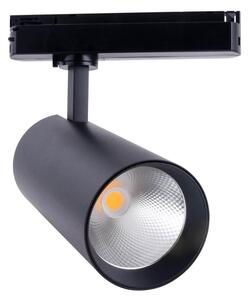 Faro LED 40W Monofase Nero 38°e 60° 130LM/W CRI92 no Flickering Colore Bianco Naturale 4.000K