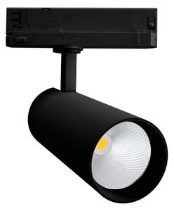 Faro LED 34W per Binario Trifase 38°+60° Nero con driver Philips Colore Bianco Naturale 4.000K