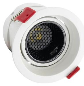 Faro LED da Incasso 12W Orientabile CRI92 Foro Ø75mm Bianco CCT UGR11 Colore Bianco Variabile CCT