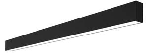 Plafoniera Lineare Nera da soffitto in Alluminio per Striscia LED 1 e 2 metri Variante Lunghezza 1 Metro