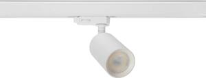 Faro GU10 per binario Trifase in alluminio Bianco