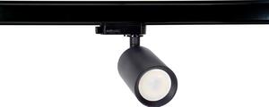 Faro GU10 per binario Trifase in alluminio Nero
