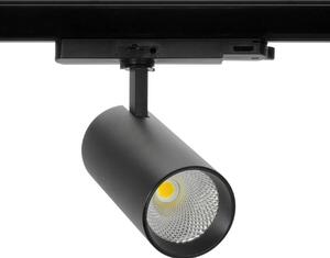 Faro LED 40W Dimmerabile 0-10V per Binario Trifase 38/60° Nero CCT Colore Bianco Variabile CCT