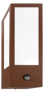 Applique Flute con Sensore Movimento E27 Mattone (Ruggine - Corten)