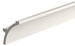 Cornice Pitturabile Stondata XL per parete per Strisce LED - 2m Variante Lunghezza 2 Metri