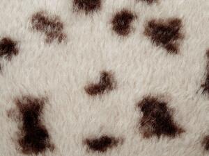 Set di 2 cuscini decorativi in pelliccia sintetica beige chiaro 45 x 45 cm Morbidi e soffici cuscini Beliani