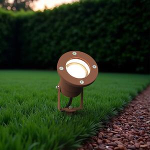 Faretto da Giardino con Picchetto GU10 - CORTEN Colore Corten