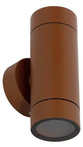 Applique Cilindrica Bidirezionale IP65 GU10 Corten Colore Corten