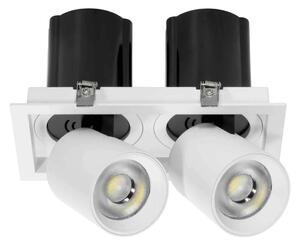 Faro LED da Incasso 2x30W Orientabile CCT Foro Ø210x110 Bridgelux LED Colore Bianco Variabile CCT