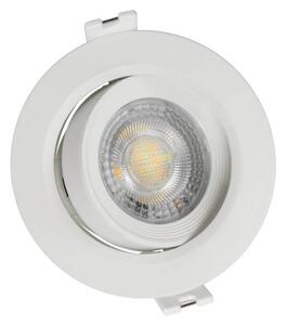 Faro Incasso Tondo 7W CCT Ø70mm 38° Orientabile Dimmerabile Colore Bianco Variabile CCT