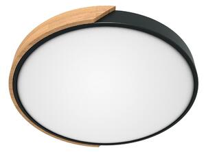 Plafoniera LED Rotonda 36W CCT Ø500mm Legno/Nero