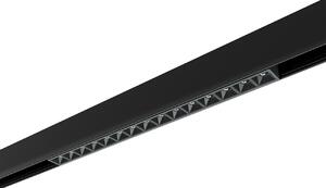 Faro LED Lineare 18W Magnetico 32cm CRI92 UGR16 Nero 48V Colore Bianco Caldo 3.000K