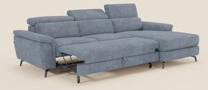 Estro Divano estraibile con chaise-longue e poggiatesta reclinabili in