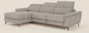 Estro Divano estraibile con chaise-longue e poggiatesta reclinabili in