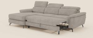 Estro Divano estraibile con chaise-longue e poggiatesta reclinabili in