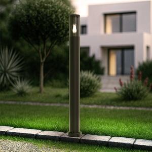 Paletto da Giardino Nero 100cm DarkLight Acciaio INOX base E27