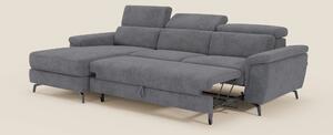 Estro Divano estraibile con chaise-longue e poggiatesta reclinabili in