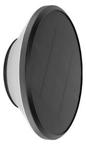 Applique Solare Tonda IP65 Nera da parete per Esterni Colore Bianco Naturale 4.000K