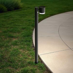 Paletto da Giardino Solare Nero da 100cm IP54 in Alluminio Colore Bianco Naturale 4.000K
